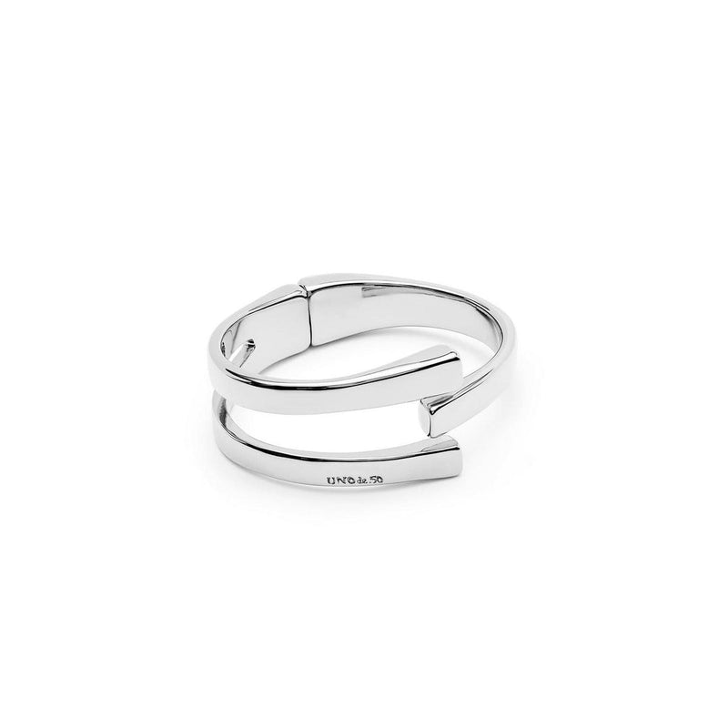 Sterling Silver Plated Ser Original Silver Bangle Bracelet - PUL2507MTL0000-UNO de 50-Renee Taylor Gallery