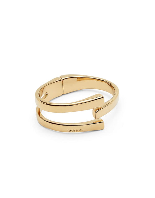 18k Gold Plated Ser Original Gold Bangle Bracelet - PUL2507ORO0000-UNO de 50-Renee Taylor Gallery