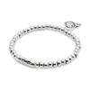 Sterling Silver Plated Beaded Bracelet with Heart and Clear Crystal - PUL2514CRSMTL-UNO de 50-Renee Taylor Gallery