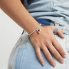 Sterling Silver Plated Beaded Bracelet with Heart and Red Crystal - PUL2514ROJMTL-UNO de 50-Renee Taylor Gallery