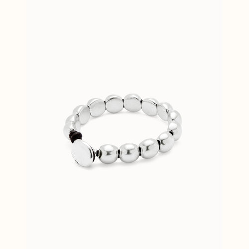 Bracelet With Small Round Sterling Silver Plated Beads - PUL2519MTL-UNO de 50-Renee Taylor Gallery