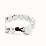 Bracelet With Small Round Sterling Silver Plated Beads - PUL2519MTL-UNO de 50-Renee Taylor Gallery