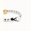 Bracelet With Sterling Silver Plated Beads And Central Larger 18K Gold Plated Bead - PUL2523OROMTL-UNO de 50-Renee Taylor Gallery