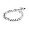Sterling Silver Plated Chain Bracelet with Heart and Blue Crystal - PUL2526AZOMTL-UNO de 50-Renee Taylor Gallery