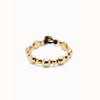 Leather Bracelet with Round 18K Gold Plated Beads - PUL2532ORO-UNO de 50-Renee Taylor Gallery