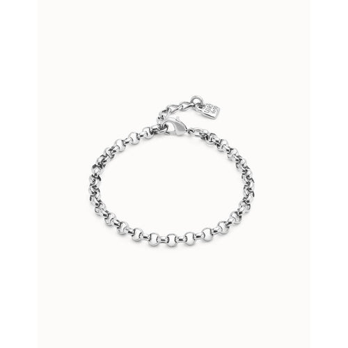 Sterling silver-plated chain bracelet - PUL2539MTL000M-UNO de 50-Renee Taylor Gallery