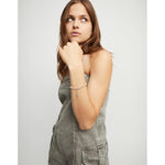Sterling silver-plated chain bracelet - PUL2539MTL000M-UNO de 50-Renee Taylor Gallery