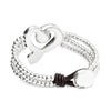 Bead Bracelet with Sterling Silver Plated Heart and Blue Crystal - PUL2543AZOMTL-UNO de 50-Renee Taylor Gallery
