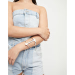 Ser Majestuosa Silver Cuff Bracelet with Manta Ray Structure - PUL2552MTL0000-UNO de 50-Renee Taylor Gallery