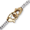 Ser Inseparable Small beaded bracelet of plated 925 with 18k Plated gold interlocked carabiner detail - PUL2581OROMTL-UNO de 50-Renee Taylor Gallery