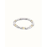 Ser Imparable Beaded Bracelet with Silver and Ivory Beads - PUL2585MFLMTL0-UNO de 50-Renee Taylor Gallery