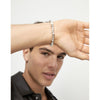 Ser Imparable Beaded Bracelet with Silver and Ivory Beads - PUL2585MFLMTL0-UNO de 50-Renee Taylor Gallery