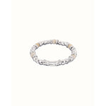 Ser Imparable Beaded Bracelet with Silver and Ivory Beads - PUL2585MFLMTL0-UNO de 50-Renee Taylor Gallery