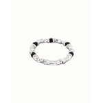 Ser Imparable Beaded Bracelet with Silver and Black Murano Glass Beads - PUL2585NGRMTL0-UNO de 50-Renee Taylor Gallery