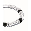 Ser Imparable Beaded Bracelet with Silver and Black Murano Glass Beads - PUL2585NGRMTL0-UNO de 50-Renee Taylor Gallery
