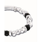 Ser Imparable Beaded Bracelet with Silver and Black Murano Glass Beads - PUL2585NGRMTL0-UNO de 50-Renee Taylor Gallery