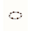 Ser Imparable Stretch Bracelet with Silver and Wooden Beads - PUL2586MARMTL0-UNO de 50-Renee Taylor Gallery