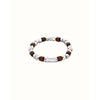Ser Imparable Stretch Bracelet with Silver and Wooden Beads - PUL2586MARMTL0-UNO de 50-Renee Taylor Gallery