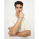 Ser Imparable Stretch Bracelet with Silver and Wooden Beads - PUL2586MARMTL0-UNO de 50-Renee Taylor Gallery