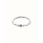 Ser Imparable Silver Beaded Stretch bracelet with a Skull - PUL2589NGRMTL0-UNO de 50-Renee Taylor Gallery