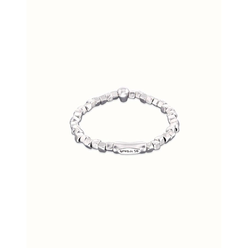 Ser Imparable Silver Beaded Stretch bracelet with a Skull - PUL2589NGRMTL0-UNO de 50-Renee Taylor Gallery