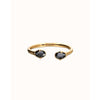 Ser Deslumbrante Two Faceted Black Oval Crystals Gold Plated Bracelet - PUL2592NGRORO0-UNO de 50-Renee Taylor Gallery