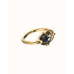 Ser Deslumbrante Gray Oval Faceted Crystal Rigid Gold Plated Bracelet - PUL2593GRSORO0-UNO de 50-Renee Taylor Gallery