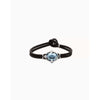 Ser Deslumbrante Blue Oval Faceted Crystal Leather Silver Plated Bracelet - PUL2594AZUMTL0M-UNO de 50-Renee Taylor Gallery