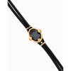 Ser Deslumbrante Faceted Black Oval Crystal Leather Gold Plated Bracelet - PUL2594NGRORO0M-UNO de 50-Renee Taylor Gallery