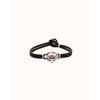 Ser Deslumbrante Pink Oval Faceted Crystal Leather Bracelet - PUL2594RSAMTL0M-UNO de 50-Renee Taylor Gallery