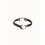 Ser Deslumbrante Pink Oval Faceted Crystal Leather Bracelet - PUL2594RSAMTL0M-UNO de 50-Renee Taylor Gallery
