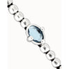 Ser Deslumbrante Blue Oval Faceted Crystal Silver Plated Beaded Bracelet - PUL2595AZUMTL0M-UNO de 50-Renee Taylor Gallery