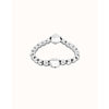 Ser Deslumbrante Oval Faceted Black Crystal Silver Plated Beaded Bracelet - PUL2595NGRMTL0M-UNO de 50-Renee Taylor Gallery