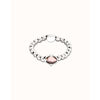 Ser Deslumbrante Pink Oval Faceted Crystal Silver Plated Bracelet - PUL2595RSAMTL0M-UNO de 50-Renee Taylor Gallery