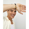 Ser Imparable Leather Bracelet with Golden Clasp - PUL2597NGRORO0-UNO de 50-Renee Taylor Gallery