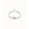Ser Intuitiva Silver Two-Strand Beaded Bracelet with an Azul Eye-Shaped Charm - PUL2599AZUMTL0M-UNO de 50-Renee Taylor Gallery