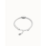 Ser Intuitiva Silver Two-Strand Beaded Bracelet with an Azul Eye-Shaped Charm - PUL2599AZUMTL0M-UNO de 50-Renee Taylor Gallery