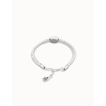 Ser Intuitiva Silver Two-Strand Beaded Bracelet with an Verde Eye-Shaped Charm - PUL2599VRDMTL0M-UNO de 50-Renee Taylor Gallery