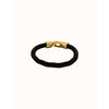 Ser Imparable Leather Braided Bracelet with Golden Clasp - PUL2604ORONGR0-UNO de 50-Renee Taylor Gallery