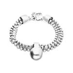 Bracelet with Silver Threads and Large Sphere - PUL2607MTL000-UNO de 50-Renee Taylor Gallery