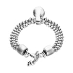 Bracelet with Silver Threads and Large Sphere - PUL2607MTL000-UNO de 50-Renee Taylor Gallery
