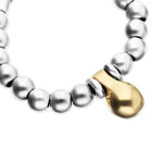 Silver and Gold Beaded Bracelet in a Two-Tone Finish - PUL2608OROMTL-UNO de 50-Renee Taylor Gallery