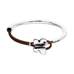 Silver and Brown Flutter Bracelet - PUL2614MARMTL-UNO de 50-Renee Taylor Gallery