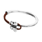 Silver and Brown Flutter Bracelet - PUL2614MARMTL-UNO de 50-Renee Taylor Gallery