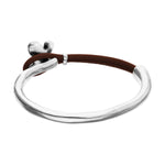 Silver and Brown Flutter Bracelet - PUL2614MARMTL-UNO de 50-Renee Taylor Gallery
