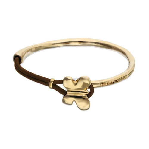 Gold and Leather Flutter Bracelet - PUL2614MARORO-UNO de 50-Renee Taylor Gallery