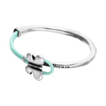 Silver and Teal Flutter Bracelet - PUL2614TQSMTL-UNO de 50-Renee Taylor Gallery
