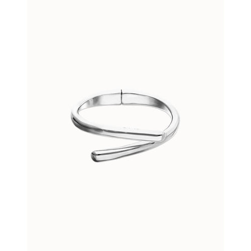 Roots Rigid Bracelet Plated in Sterling Silver with Intertwined Organic Shapes - PUL2630MTL-UNO de 50-Renee Taylor Gallery