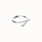 Silver Bangle Bracelet with Intertwined Organic Shapes - PUL2630MTL-UNO de 50-Renee Taylor Gallery