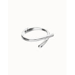 Roots Rigid Bracelet Plated in Sterling Silver with Intertwined Organic Shapes - PUL2630MTL-UNO de 50-Renee Taylor Gallery